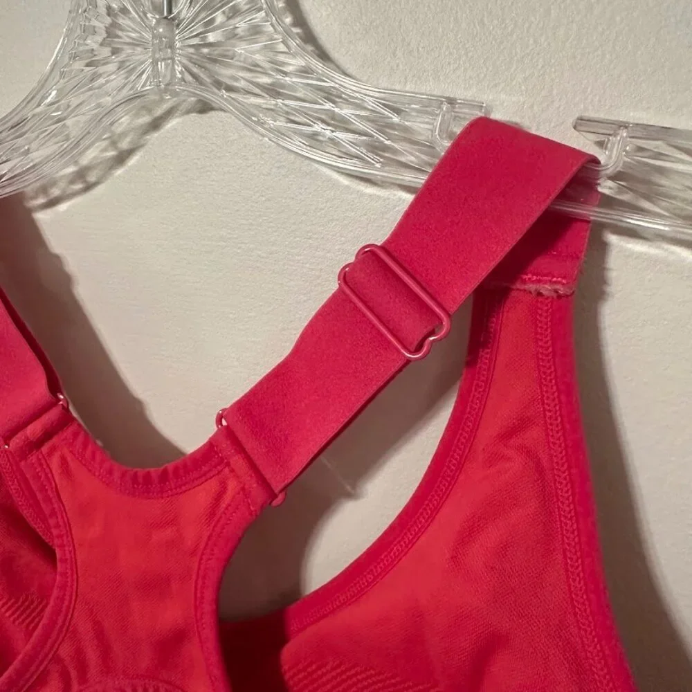 Evercute Adjustable Racerback Sports Bra in Hot Pink - Size Large | Wide Straps - Picture 4 of 5